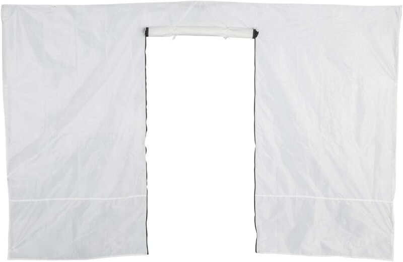 Royal Gardineer Accesorio para Cenador para Patio - Pabellón de Carpa del Festival: Parte Lateral de Pared para cenador, Puerta con Cremallera, 3 x 1,9 m, Blanco (Pabellón de jardín)