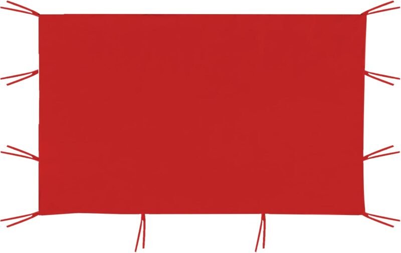 Paneles laterales de 3 x 2 m, resistente al agua, tela Oxford 210D, para cenador de jardín, exterior, fiesta (rojo)