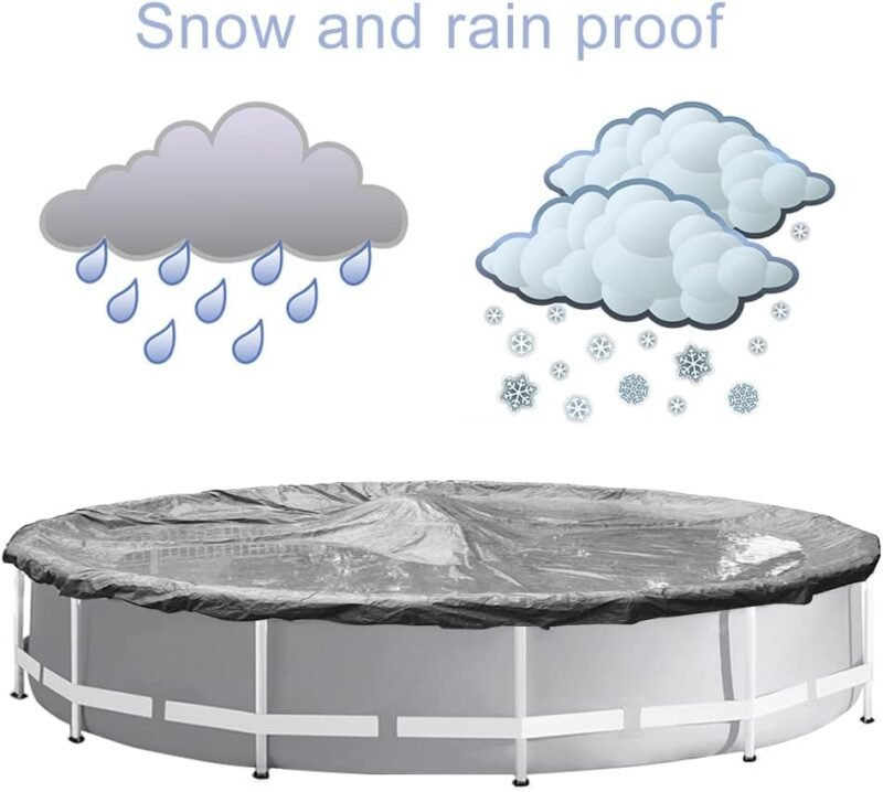 Cojín de Piscina Invierno Rectangular 8×4ft, Cojín de Piscina Invernación, Cobertor Piscina Evitar Hojas Invierno, Cojín de Aire Azul Lonas para Tapar Piscinas Cobertor de Piscina Invierno (1 Piezas) - Imagen 3