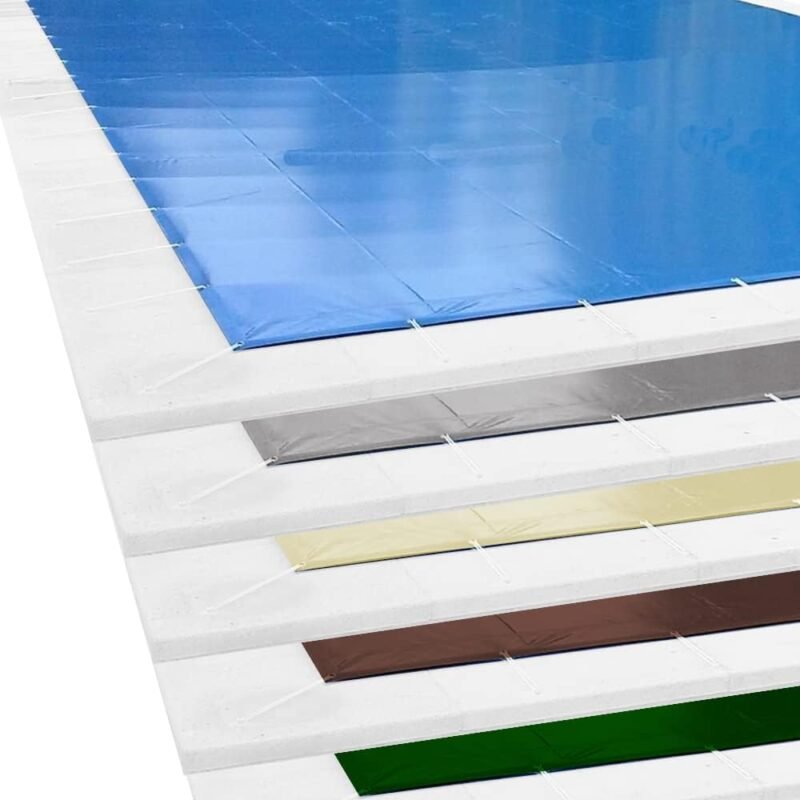 PisciHogar Cobertor de Invierno para Piscinas de 2 a 3 m de Ancho I Largo y Ancho Personalizable I Garantía: 3 años I 680 gr/m2 I 5 Colores a Elegir - 100% OPACOS I Rectangular l Anclajes incluidos