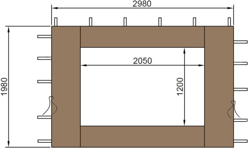Quick-Star 2 Laterales con Ventana de PVC para Hojas Carpa 3 x 3 m página Pared Arena - Imagen 3