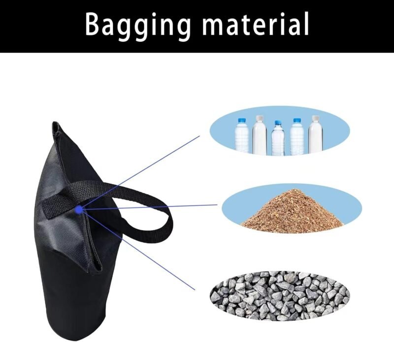 Juego de 4 bolsas de peso de arena 800D resistentes para cenador, bolsas de arena industriales con revestimiento de PVC en el interior para cualquier tienda de campaña, toldo, sombrillas de jardín - Imagen 3