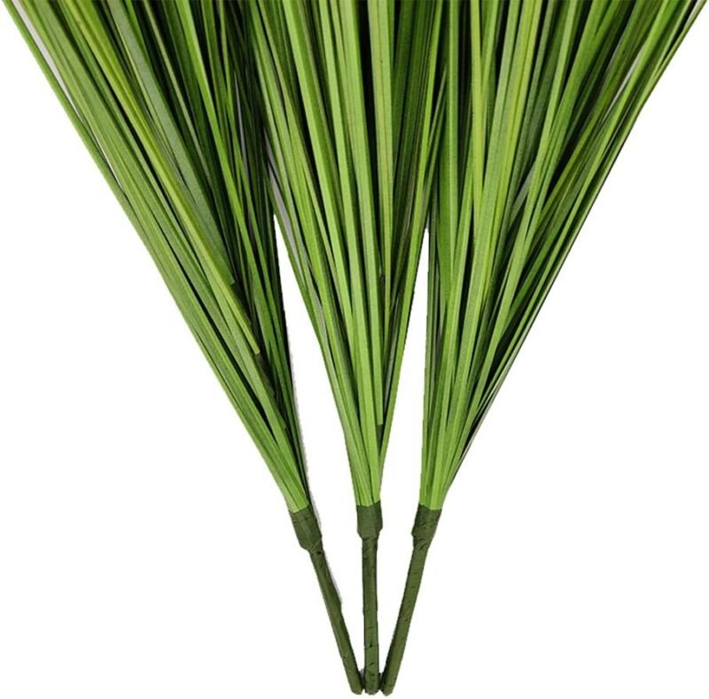 Aisamco 3 Piezas Plantas Artificiales Cebolla Hierba Zonas Verdes Faux Arbustos Falsos Planta Trigo Hierba Hojas Falsas Arbustos 64cm de Altura para el hogar Oficina Boda Jardinería Decoración - Imagen 5