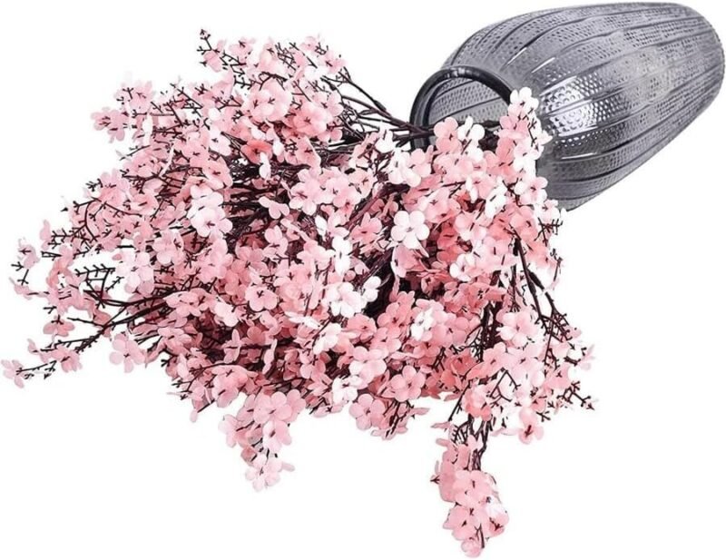 Superflower 3 Unidades de 50 cm Flores Artificiales de Cerezo, Plantas Artificiales Decorativas, Flores Artificiales Decoracion para Hogar, Bodas, Fiestas, Oficinas, Balcones y Jardines - Imagen 3