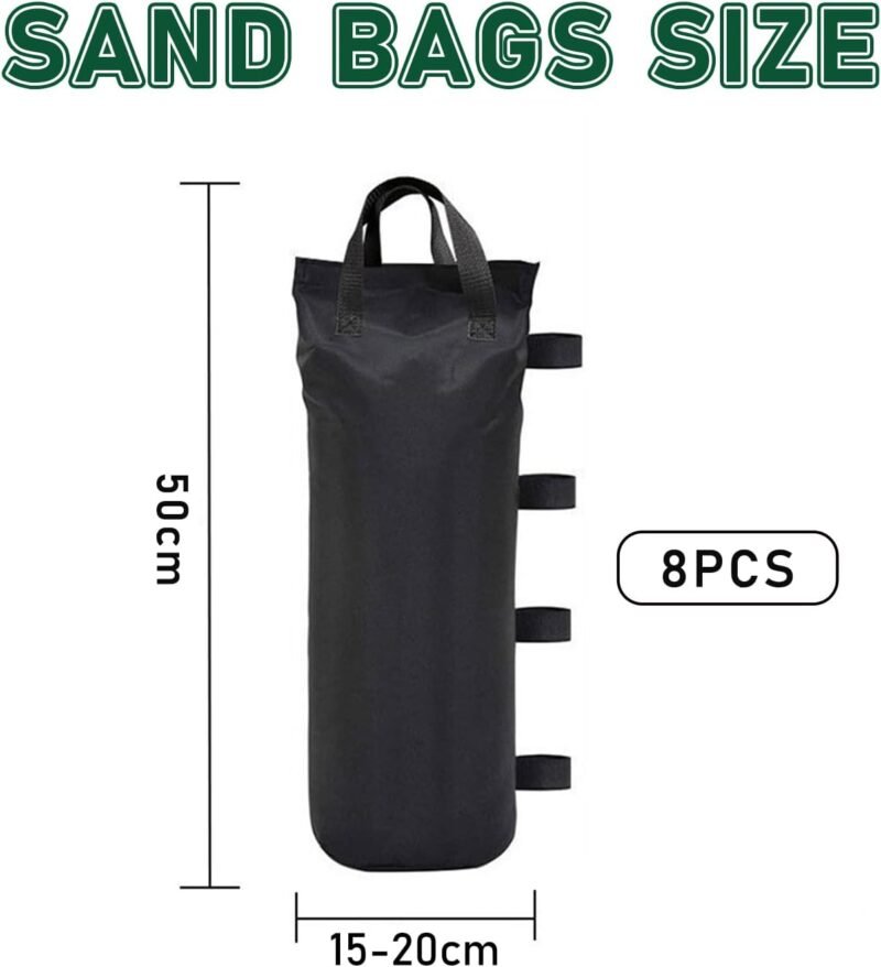 YSOOUA 4 Piezas Pesos para Carpa Pesos para Carpa de Exterior Plegable Pesos para Carpas Pesos para Rellenar Bolsas de Arena con Peso de Oxford 800D para Carpa de JardíN Carpa y Sombrilla (8 Piezas) - Imagen 2