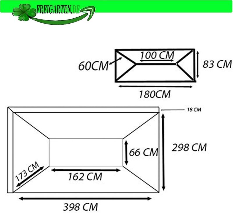 freigarten.de Techo de repuesto para cenador de 3 x 4 m, resistente al agua. Material: Panama PVC Soft de 370 g/m², extra fuerte, modelo 5 - Imagen 2