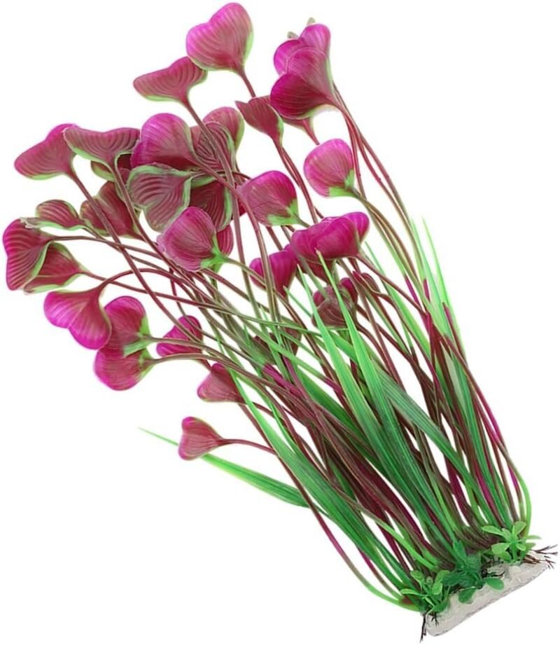 Plantas artificiales para peceras, plantas acuáticas de plástico, flores submarinas falsas para decoración de plantas de paisajismo de acuario - Imagen 8