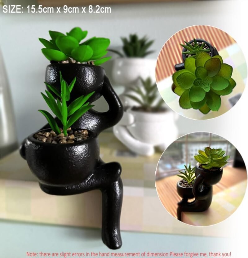 ODIWEN 3Pcs Plantas Suculentas Artificiales, Planta Artificial Decorativa, Pequeñas Plantas Artificiales, Plantas Decoración Suculentas, Mini Plantas Falsas de Plástico, Plantas Artificiales Pequeñas - Imagen 4
