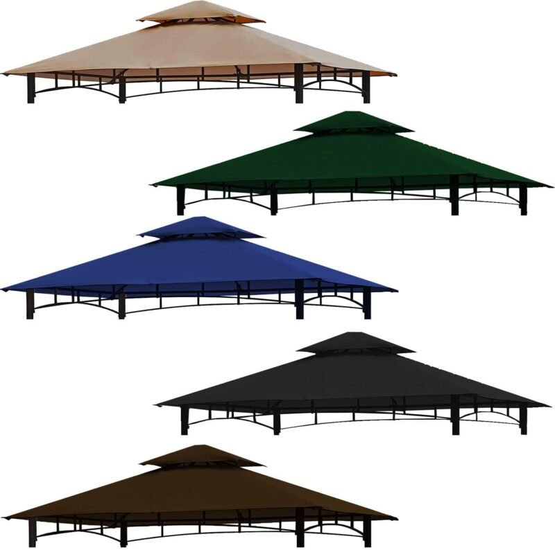 freigarten.de Techo de repuesto para carpa barbacoa de 2,4 m x 1,5 m (metro), color arena antigua, resistente al agua, material: Panamá PCV suave 370 g/m², extrafuerte, modelo 11 (azul marino)