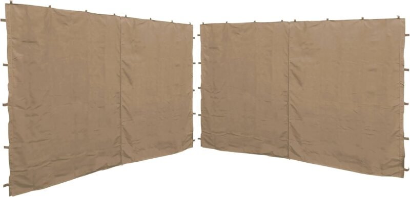 QUICK STAR 2 Paneles Laterales con Cremallera 400/300x197cm para pabellones 3x4m Pared Lateral Beige RAL 1001