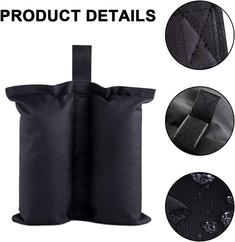 TSLBW Juego de 4 bolsas de arena para cenador, 800D, resistentes, de doble costura, bolsas de arena para toldo desplegable, sombrilla de patio, cenadores de jardín, sombrillas, toldos y sombra - Imagen 3