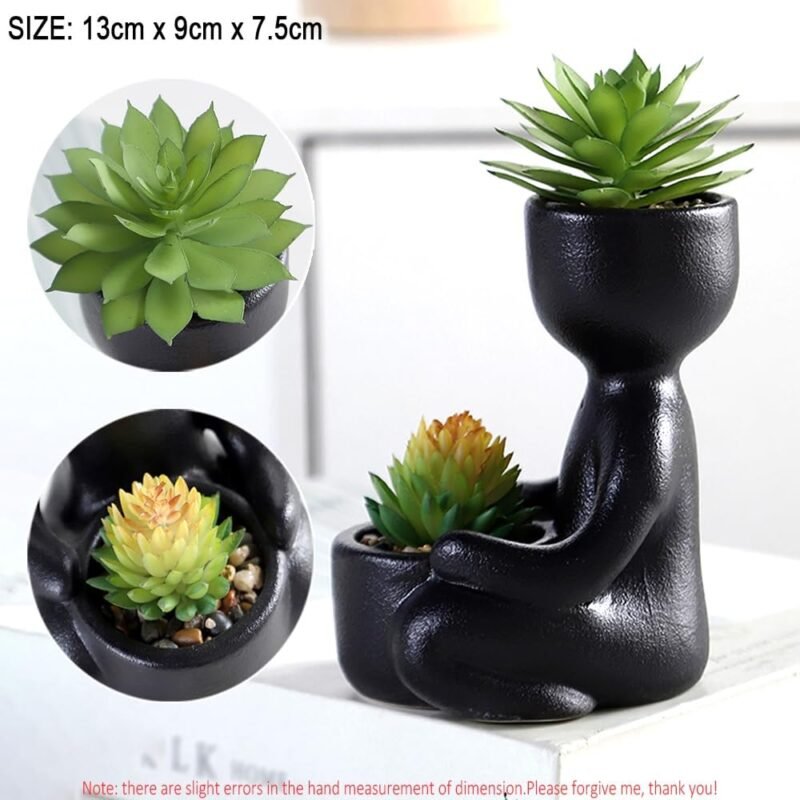 ODIWEN 3Pcs Plantas Suculentas Artificiales, Planta Artificial Decorativa, Pequeñas Plantas Artificiales, Plantas Decoración Suculentas, Mini Plantas Falsas de Plástico, Plantas Artificiales Pequeñas - Imagen 5