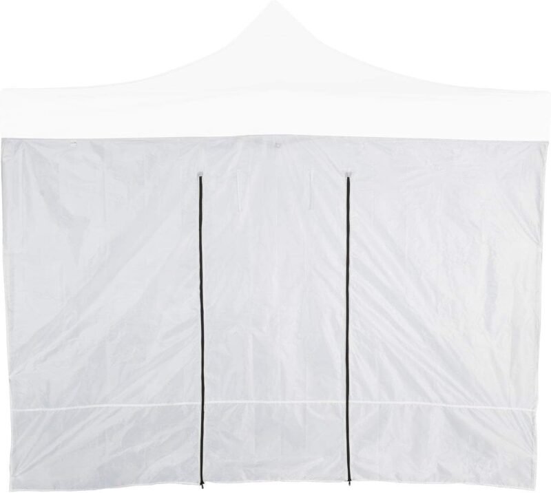Royal Gardineer Accesorio para Cenador para Patio - Pabellón de Carpa del Festival: Parte Lateral de Pared para cenador, Puerta con Cremallera, 3 x 1,9 m, Blanco (Pabellón de jardín) - Imagen 4