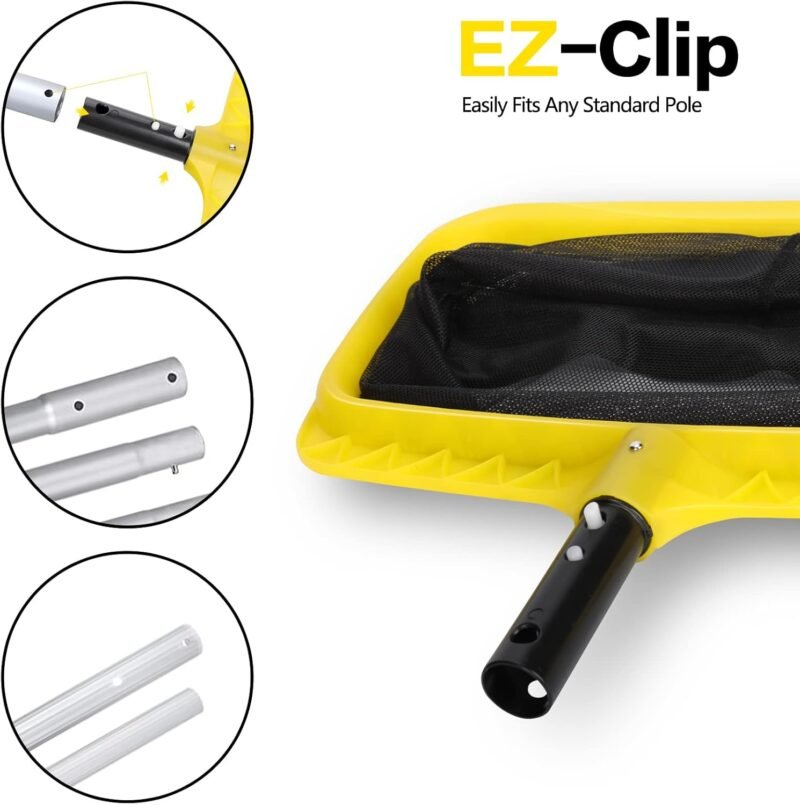 Masthome Red de Piscina, Skimmer para Piscina con Malla Fina y Marco de Plástico Resistente, Recogehojas para Piscinas Profesional para Estanques, Fuentes, Spas - Imagen 3