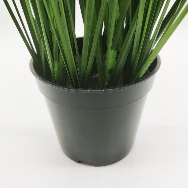 Aisamco Hierba Decorativa Artificial Maceta Verde Arbustos Artificiales Falsos Planta Hierba de Trigo Hojas Falsas Arbustos 60cm Altura para Decoración de Jardín de Oficina en casa - Imagen 4
