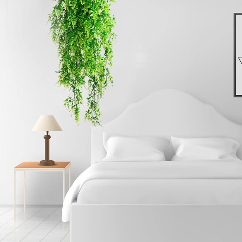 2 Piezas Plantas Artificiales Colgantes, Fake Plants, Plantas Artificiales Exterior, Adecuado para La Pared Casa HabitacióN JardíN Interior DecoracióN Al Aire Libre En Todas Las Estaciones - Imagen 8