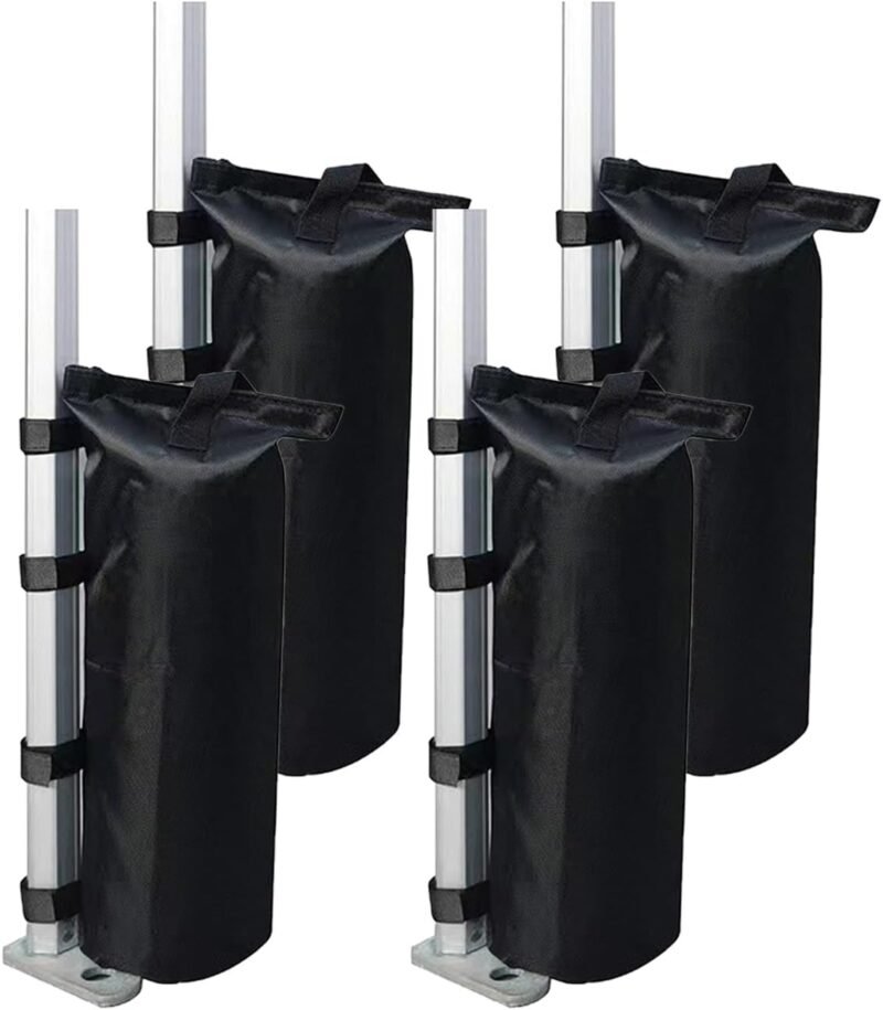 Juego de 4 bolsas de peso de arena 800D resistentes para cenador, bolsas de arena industriales con revestimiento de PVC en el interior para cualquier tienda de campaña, toldo, sombrillas de jardín - Imagen 6
