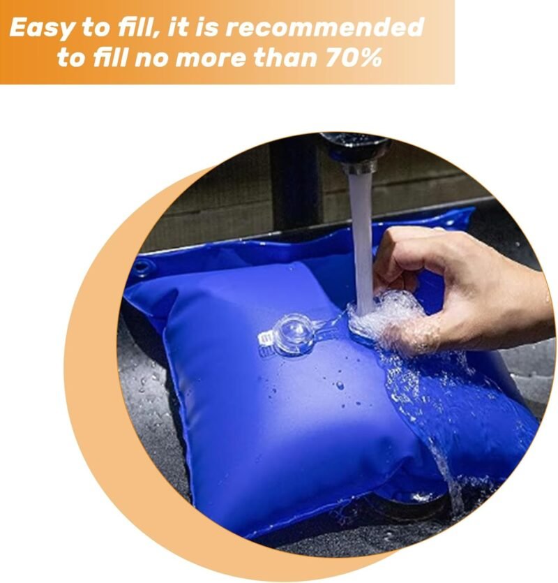 12 bolsas de agua colgantes para cubierta de piscina, 0.3 mm de grosor, PVC de 11.8 x 9.8 pulgadas, bolsas de peso de agua para piscinas sobre el suelo, bolsas de agua resistentes para piscina, bolsa - Imagen 4