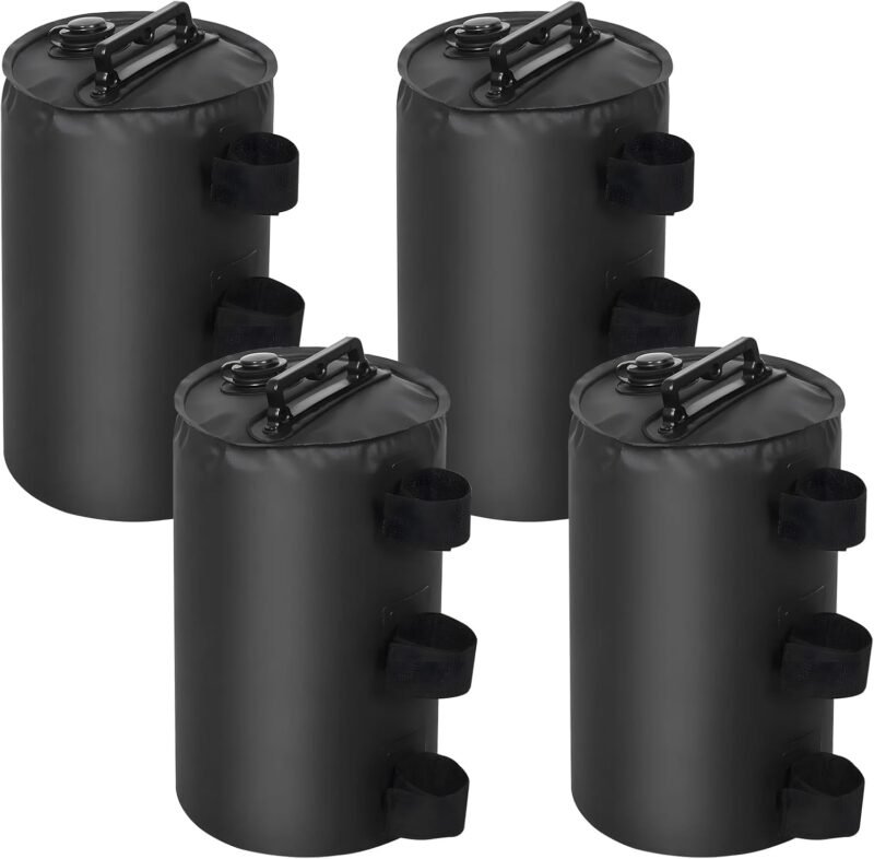 Juego de 4 pabellones, bolsas de arena, patas para pabellón, bolsa de peso, bolsa de arena, contrapeso, rellenable, reutilizable, contrapeso para cenador, carpa de jardín, tienda de festivales, color