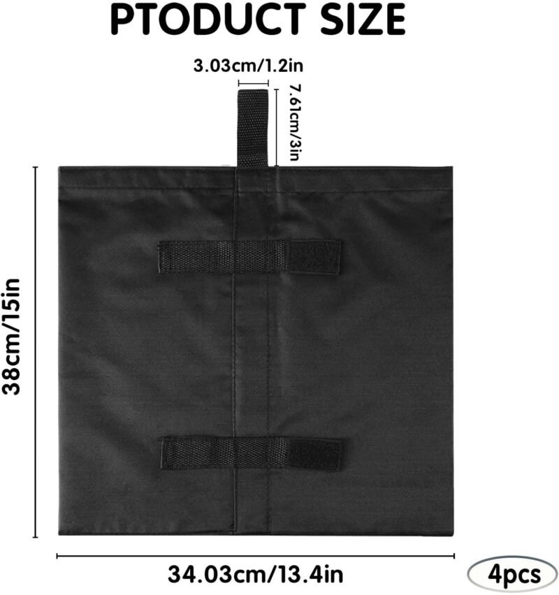Bolsas de Peso para Carpas, 4Pcs Bolsas de Arena para Cenador, Se Utiliza para Aumentar el Peso de Las Piernas de Los Pabellones Desplegables, Tiendas de Jardín, Sombrillas, Trampolín - Imagen 2