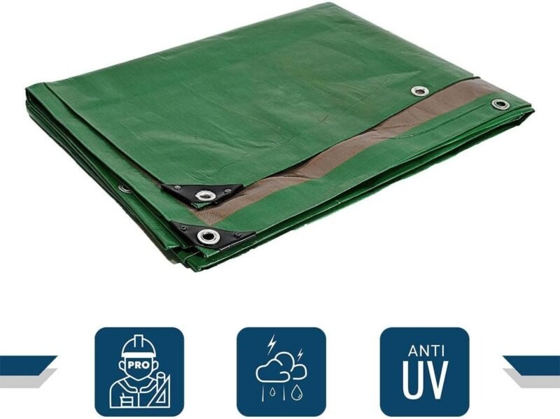 Tecplast Lona Pergola 3x5 m Verde y Marrón HQ250PR- Máximo Rendimiento - Lona para Pérgola o Cenador Impermeable para Terraza - Imagen 2