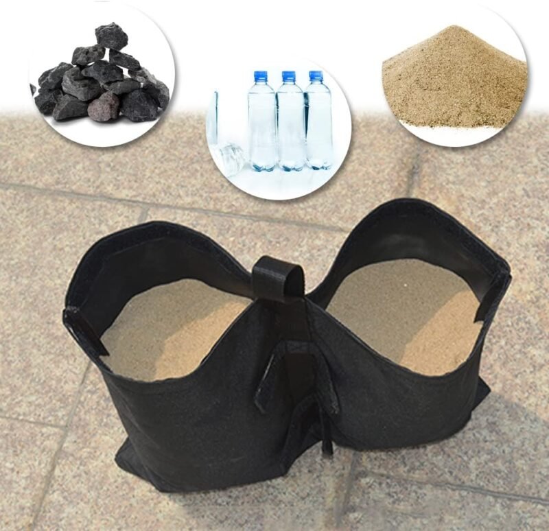 TSLBW Juego de 4 bolsas de arena para cenador, 800D, resistentes, de doble costura, bolsas de arena para toldo desplegable, sombrilla de patio, cenadores de jardín, sombrillas, toldos y sombra - Imagen 4