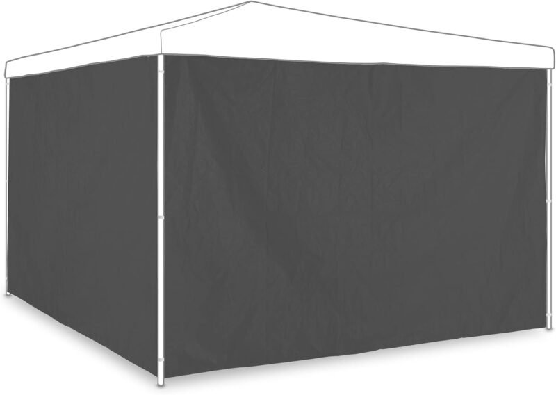 Relaxdays Pavillon Seitenteile Laterales de Carpa, 2, Paredes Cenador, 2 x 3 m, Impermeables, Paneles sin Ventanas, Plástico, Gris, Set de 3