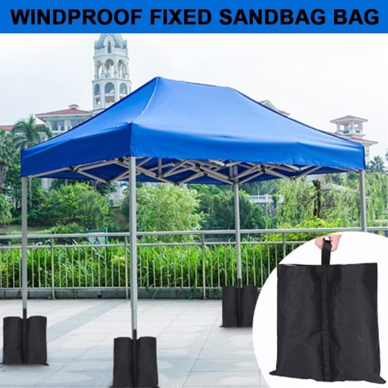 TSLBW Juego de 4 bolsas de arena para cenador, 800D, resistentes, de doble costura, bolsas de arena para toldo desplegable, sombrilla de patio, cenadores de jardín, sombrillas, toldos y sombra - Imagen 6