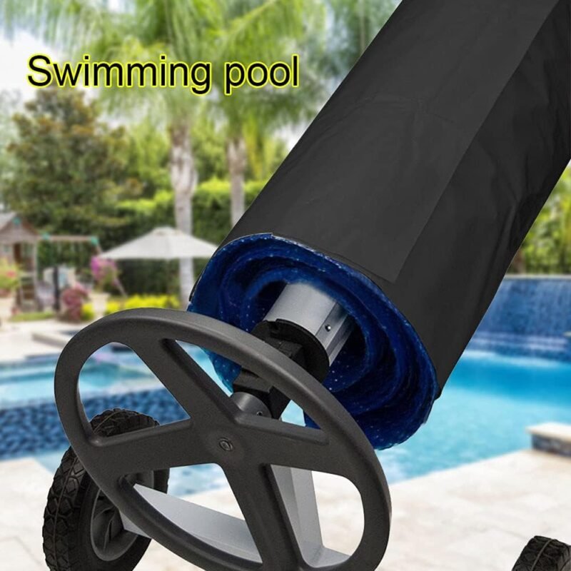 Cubierta de piscina, impermeable, al aire libre, cubierta enrollable para piscina, cubierta protectora para el suelo, cubierta de jardín, cubierta protectora para piscina, manta solar, cubierta de - Imagen 6