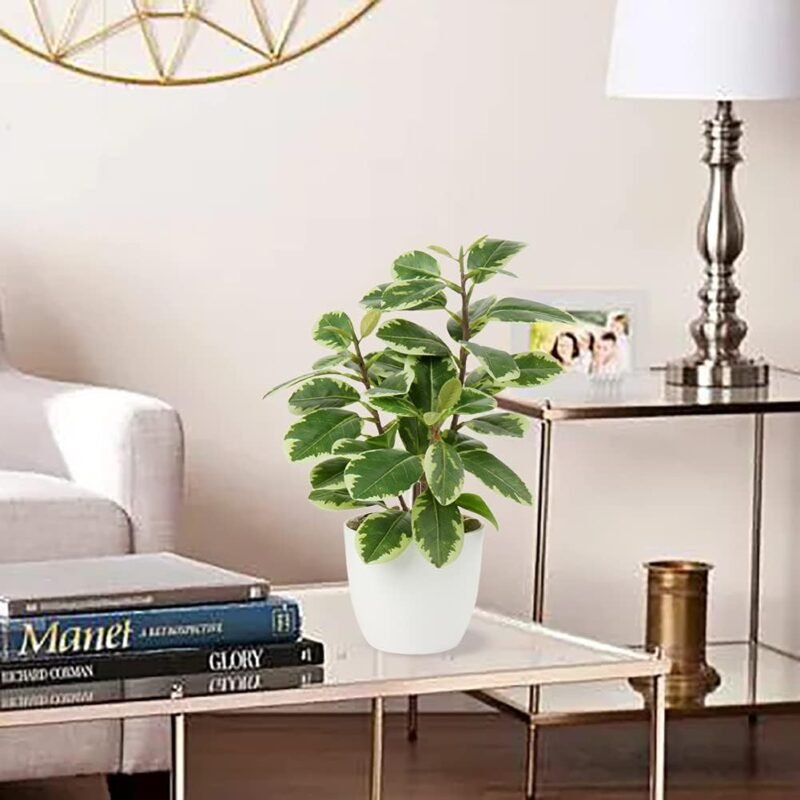 Planta Artificial de Camelia, Planta Falsa en Maceta, Plantas Artificiales de Camelia en Maceta para decoración del hogar, Oficina, Plantas de Mesa, Camelia, bonsái - Imagen 6