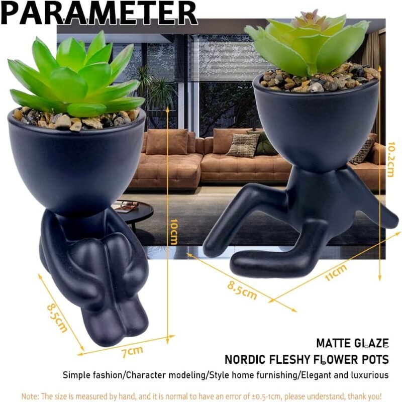 ODIWEN 2Pcs Plantas Suculentas Artificiales, Planta Artificial Decorativa, Pequeñas Plantas Artificiales, Plantas Decoración Suculentas, Mini Plantas Falsas de Plástico, Plantas Artificiales Pequeñas - Imagen 2