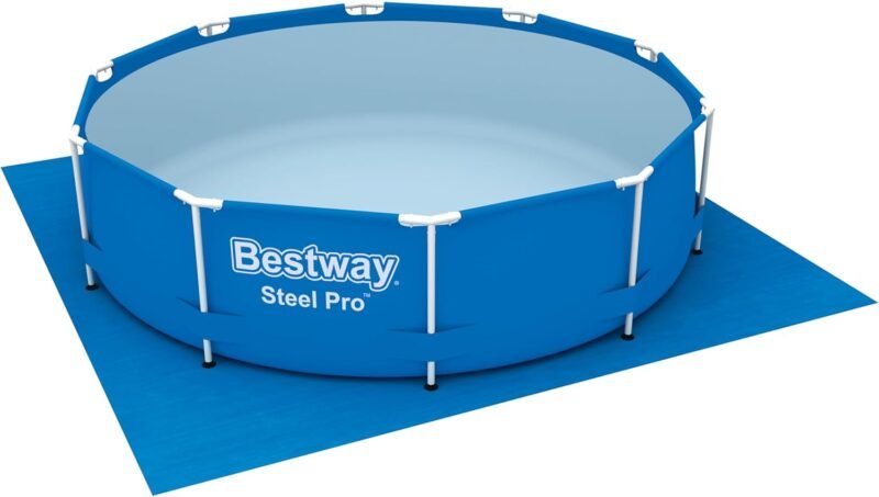 BESTWAY Tapiz Protector de Suelo 335x335 cm para Piscinas Desmontables Azul - Imagen 5