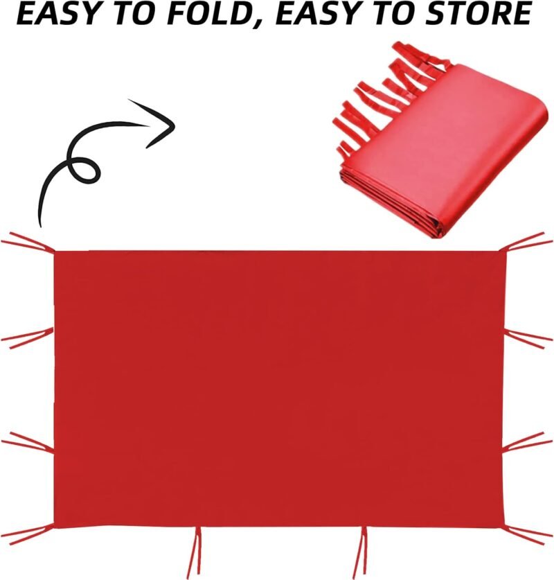 Paneles laterales de 3 x 2 m, resistente al agua, tela Oxford 210D, para cenador de jardín, exterior, fiesta (rojo) - Imagen 5