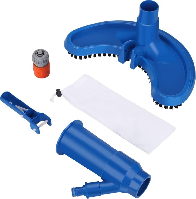 Aspirador de Piscina Portátil Aspiradora de Piso de Piscina Cepillo de Piscina con Bolsa de Malla Manual Accesorios de Limpieza de Piscinas para Piscinas Estanques y Fuentes - Imagen 5