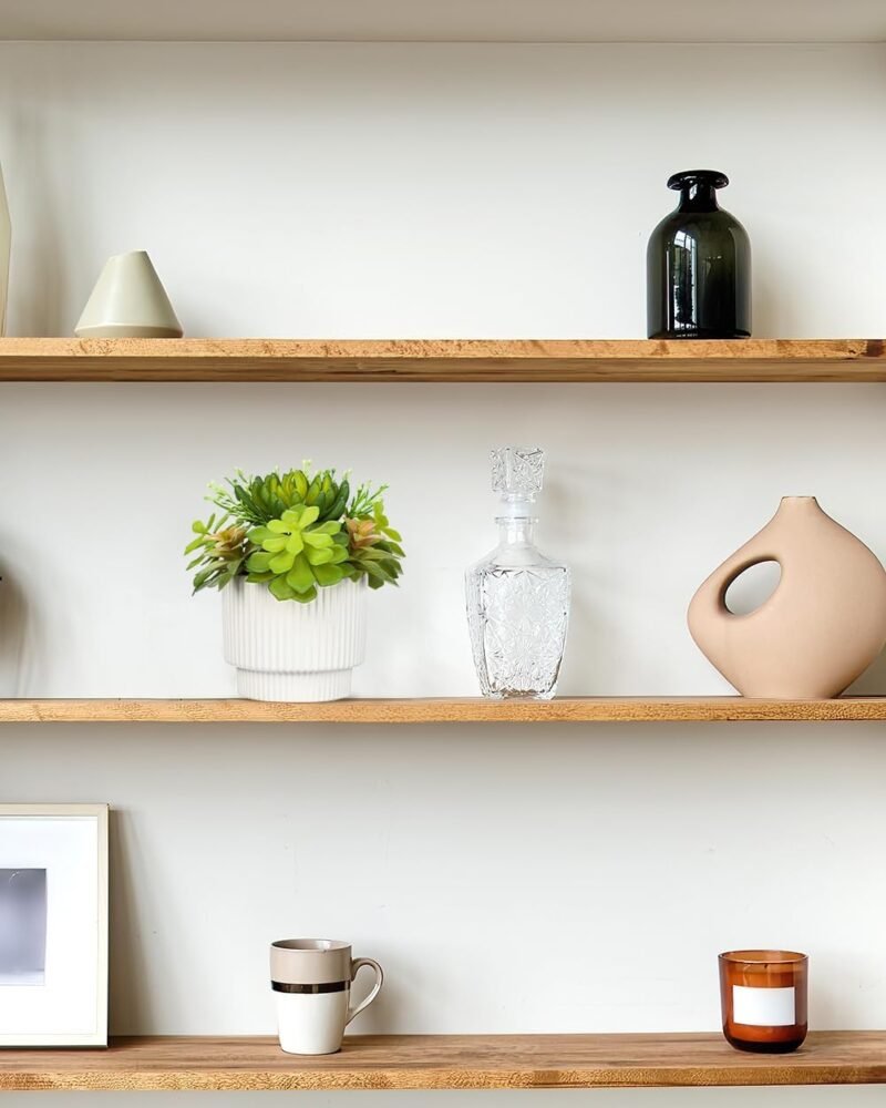 Hollyone Plantas suculentas artificiales en maceta, suculentas falsas surtidas para decoración de interiores, en maceta de cerámica blanca para decoración del hogar, oficina, estante, escritorio, sala - Imagen 5