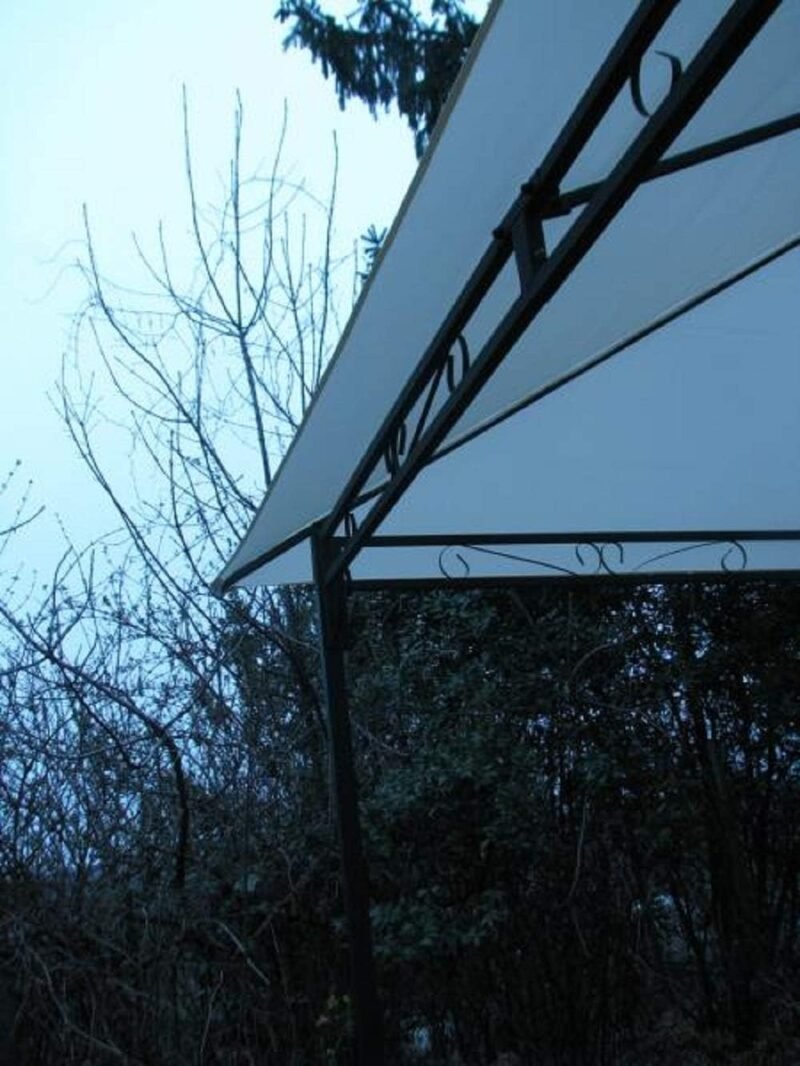 Top - Lona de Cobertura para cenador de Repuesto, 3 x 3 m, Color Crudo con Airvent, Enganche de Bordes Solo - Imagen 4