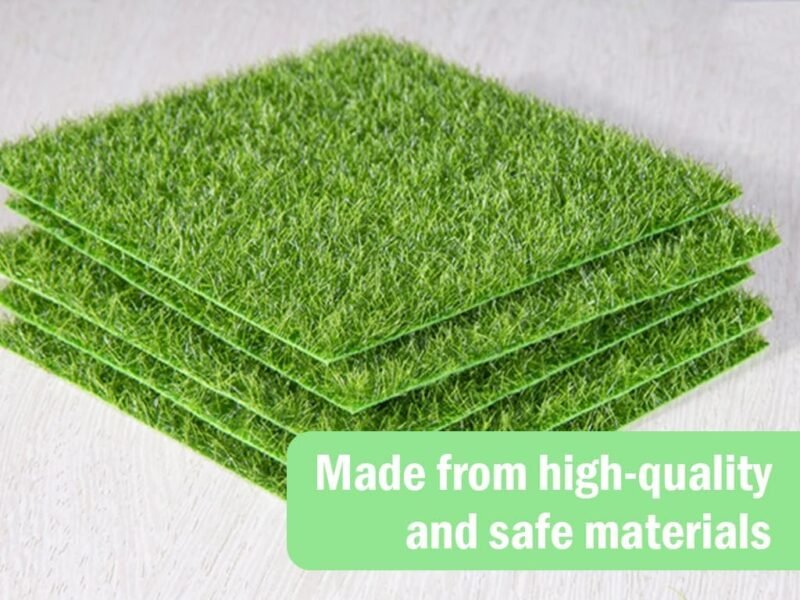 Hitopin 10PCS Plancha Alfombra de Cesped Artificial, Artificial Alfombra de Césped Sintético, Musgo de césped simulado, para Interior y Exterior en Jardín, Terraza, Balcón, Patio y Piscina(15x15CM) - Imagen 3