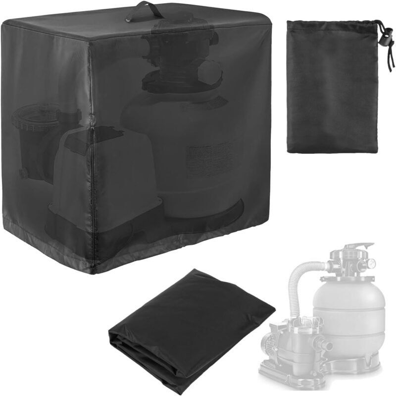 Cubierta para Bomba de Piscina Cubierta de Bomba de Piscina Cubierta para Sistema de Filtrado Cubierta para Filtro de Piscina Cubierta para Filtro de para Piscina Oxford 100% Impermeable 84x61x86 cm - Imagen 2