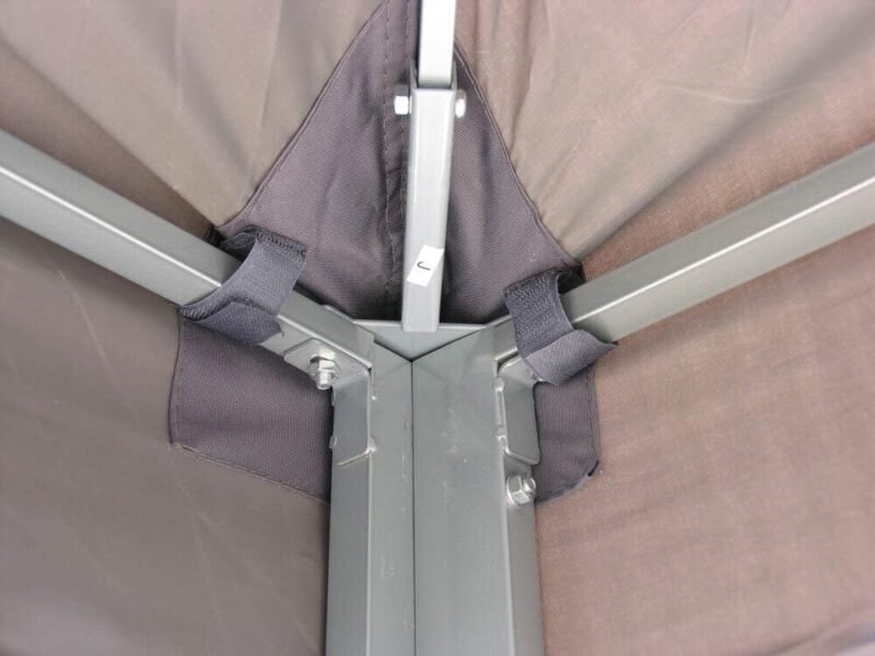 QUICK STAR Techo de Recambio para cenador de jardín 3 x 3 m Carpa Techo Gris con Revestimiento de PVC - Imagen 3