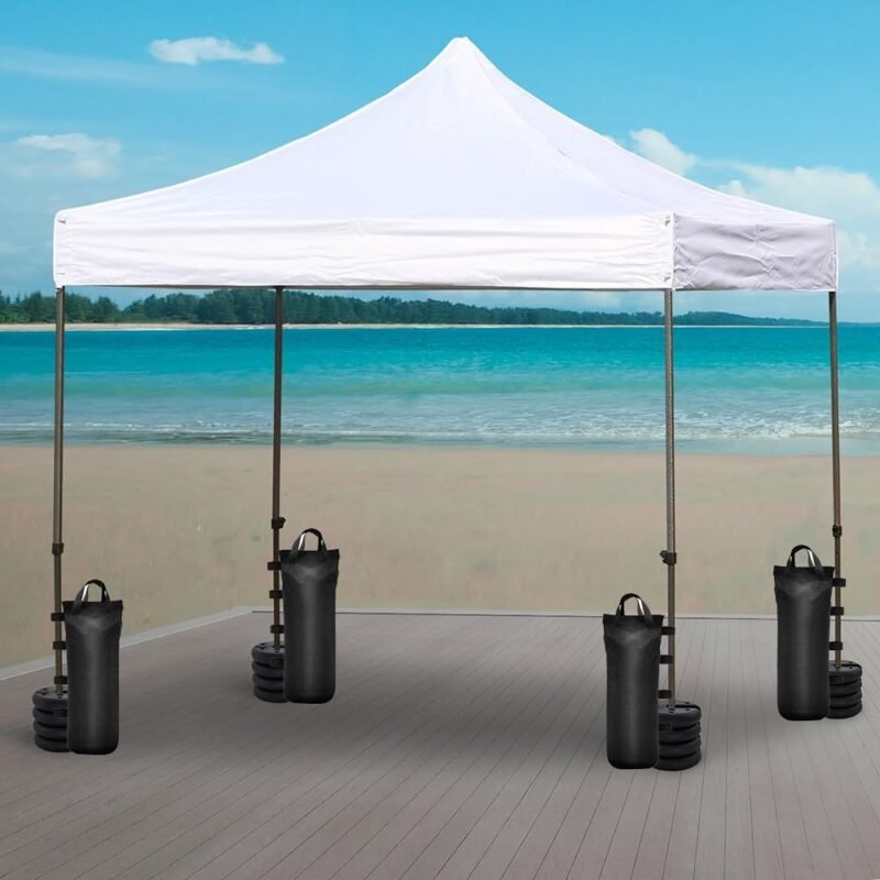 4 Piezas Pesos para Carpas Bolsas de Arena Oxford 800D Bolsa de Pesas de Grado Industrial para Cenador Plegable Sombrilla Gazebo - Imagen 3