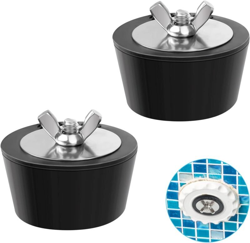2 Piezas Tapones de Invierno para Piscinas 51 mm / 2 Pulgadas Tapones de Goma para Piscina Skimmer Tapón para Invierno