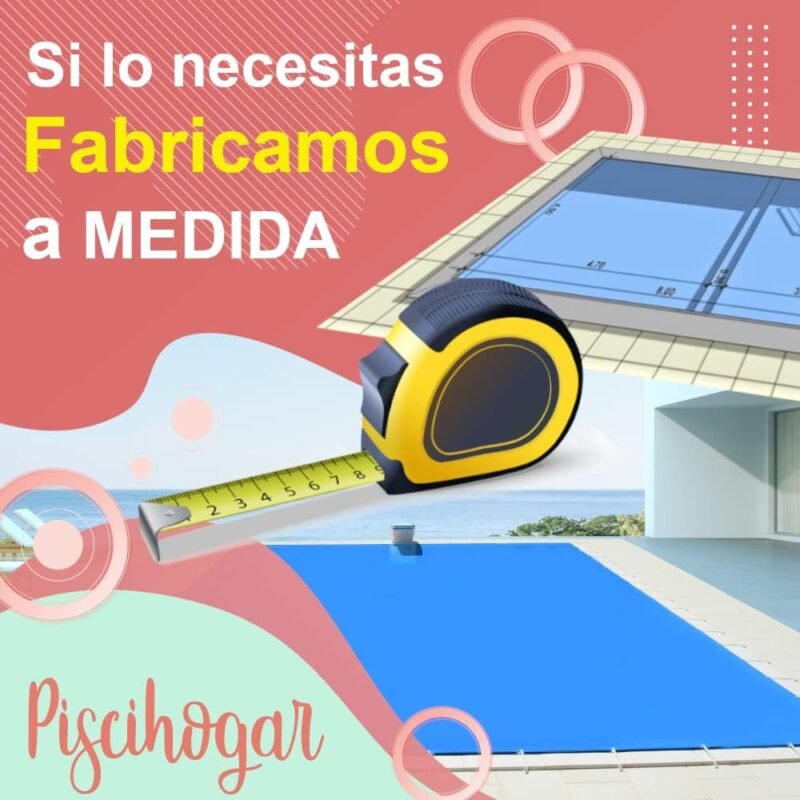 PisciHogar Cobertor de Invierno para Piscinas de 2 a 3 m de Ancho I Largo y Ancho Personalizable I Garantía: 3 años I 680 gr/m2 I 5 Colores a Elegir - 100% OPACOS I Rectangular l Anclajes incluidos - Imagen 5