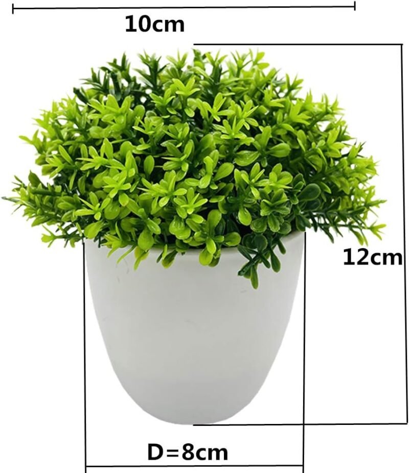 Fycooler Planta Artificial con Maceta - Hierba Flores Artificiales Decoracion, Plantas Artificiales Decorativas en Maceta-Flor Falsa Pequeña Planta para Casa Sala de Estar,Oficina,Balcón,Jardín - Imagen 2