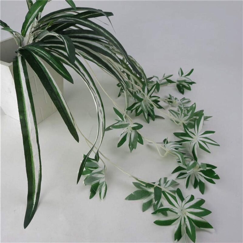 Aisamco 3 Piezas Plantas Colgantes Artificiales Guirnalda Artificial Falsa Verde para el hogar Pared Jardín Boda Decoración Colgante Exterior - Imagen 5
