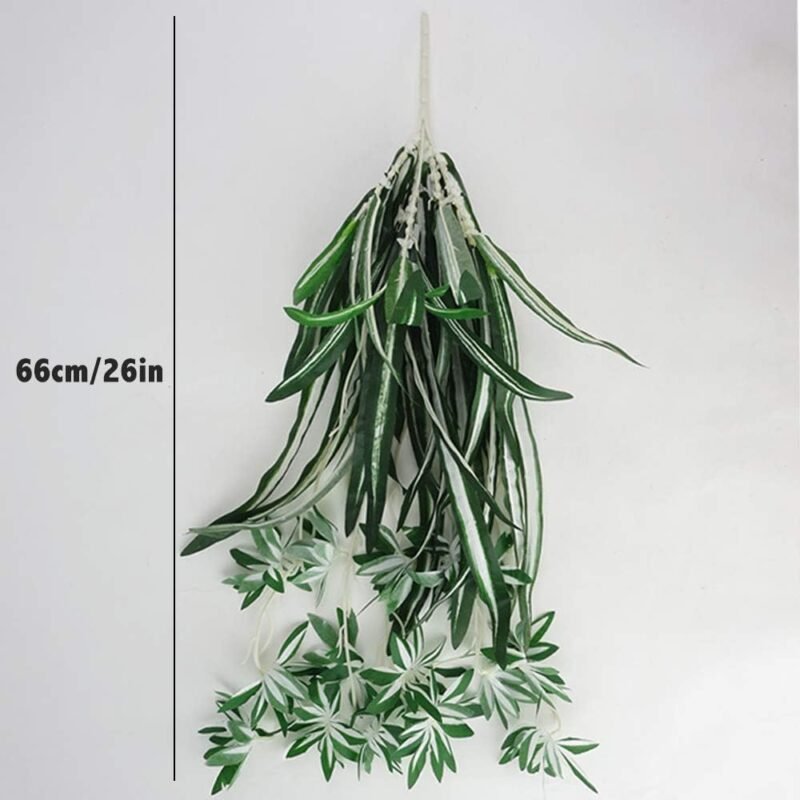 Aisamco 3 Piezas Plantas Colgantes Artificiales Guirnalda Artificial Falsa Verde para el hogar Pared Jardín Boda Decoración Colgante Exterior - Imagen 2