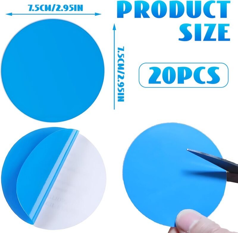 Parches Piscina Bajo el Agua 20 Piezas Parche Lona Piscina Kit Reparacion Colchon Hinchable Parches para Colchones Inflables para Piscinas para Barco Inflable Balsa Canoa Pack De Parches De Reparación - Imagen 2