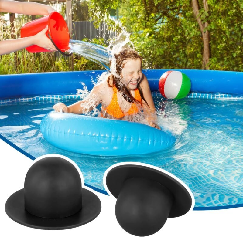 2 Tapones de Repuesto para Piscina sobre el Suelo, Tapón de Pared para Piscina Tapón de Agujero para Filtro de Bomba Compatible con Intex y Bestway 28270 28271 28272 28273 26700 (Negro) - Imagen 6
