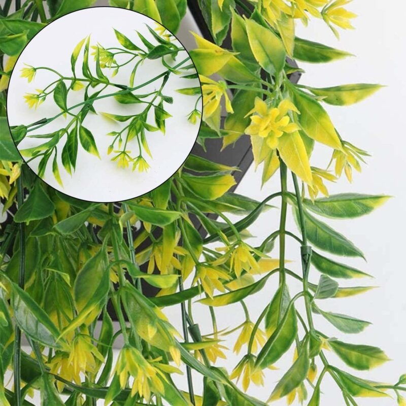 KINHARD 2 Piezas Hiedra Artificial, 30,7 Pulgadas Hiedra Artificial Hiedra Hojas de Vid, Plantas Colgantes Artificiales Decoracion, para Jardín, Bar, Decoración de Bodas Familiares - Imagen 3