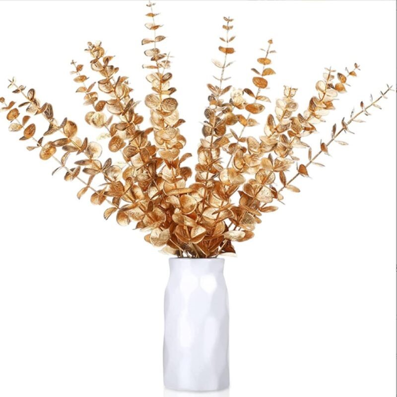 Topspitgo Eucalipto Hojas Artificial Decoracion,10 Palos Plantas Ramas de Eucalipto,Eucalipto Utilizado para Navidad Decoración Decorativa para el Hogar Boda Arreglo Floral Plantas Verdes