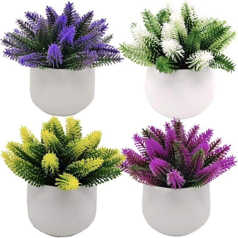 Fycooler Plantas Artificiales en Maceta del Cactus del Topiarios, Suculentas Falsas Decorativas Plantas de Falsos para la Decoración del Banquete de Boda de la Mesa de la Oficina en Casa -4pcs